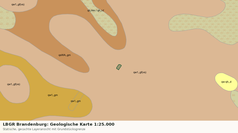 Statische Kartenansicht: LBGR Brandenburg: Geologische Karte 1:25.000