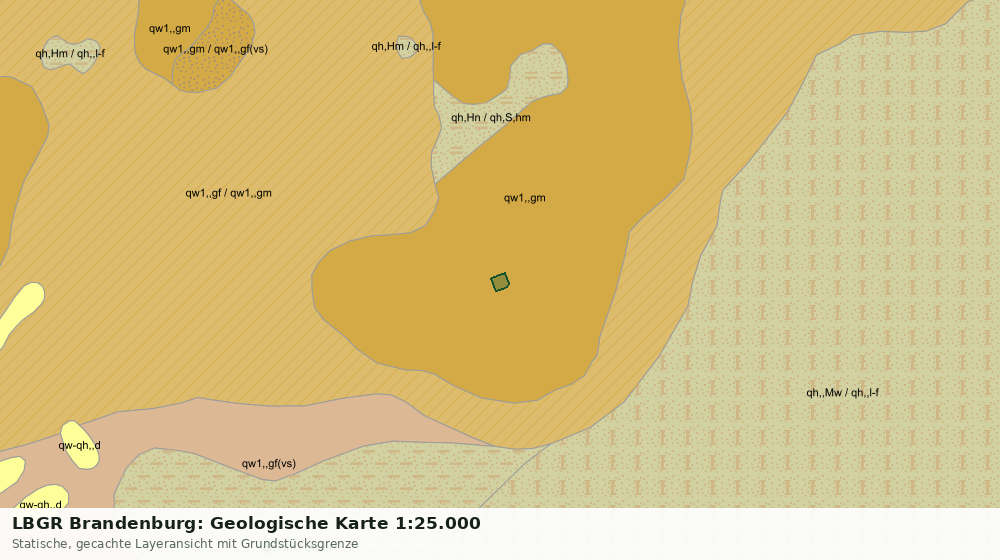 Statische Kartenansicht: LBGR Brandenburg: Geologische Karte 1:25.000