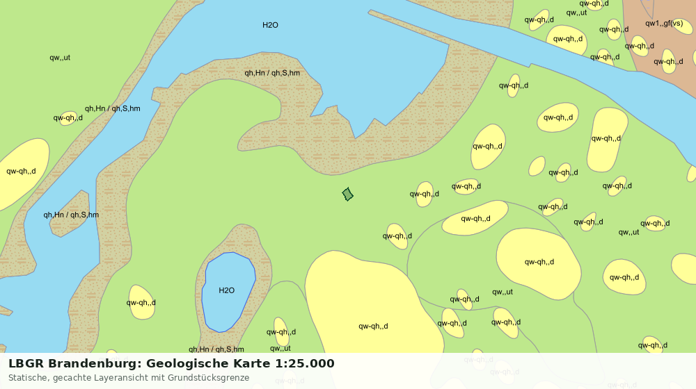 Statische Kartenansicht: LBGR Brandenburg: Geologische Karte 1:25.000