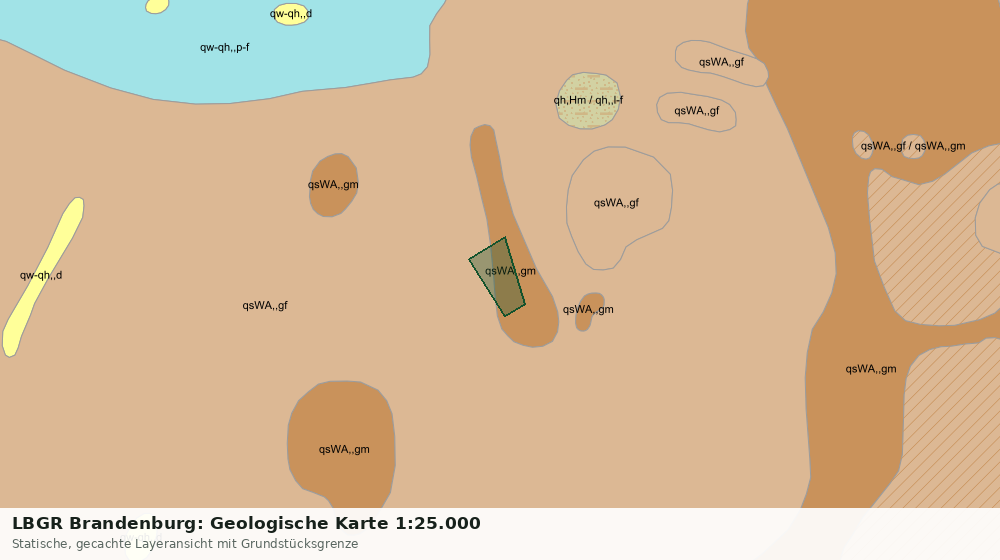 Statische Kartenansicht: LBGR Brandenburg: Geologische Karte 1:25.000