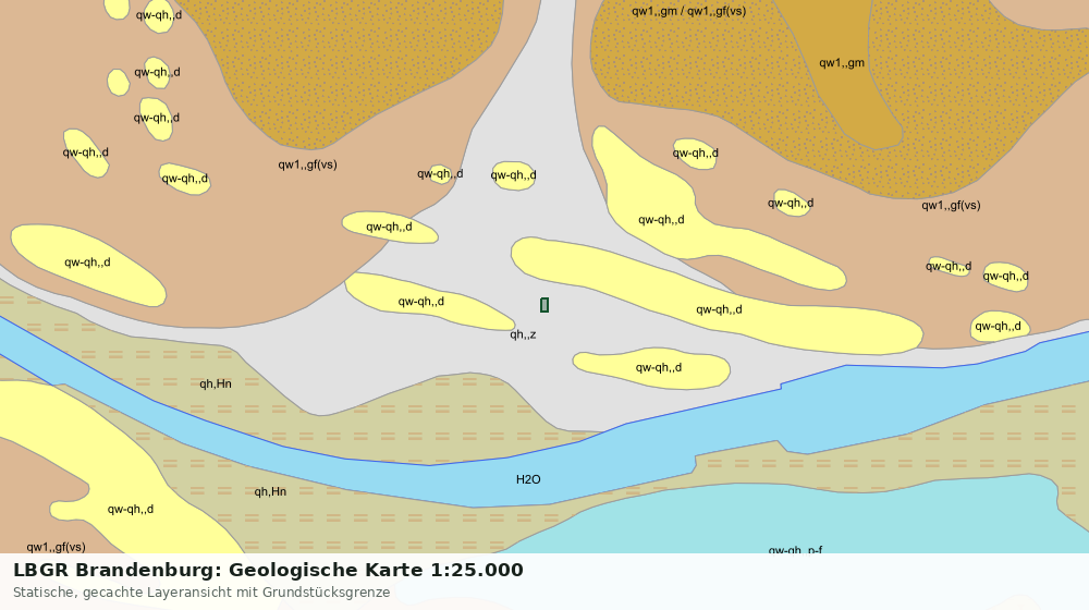 Statische Kartenansicht: LBGR Brandenburg: Geologische Karte 1:25.000