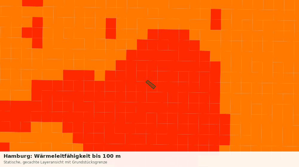 Statische Kartenansicht: Hamburg: Wärmeleitfähigkeit bis 100 m