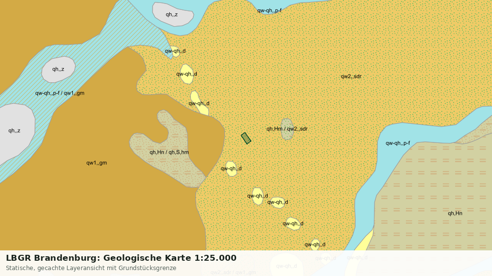 Statische Kartenansicht: LBGR Brandenburg: Geologische Karte 1:25.000