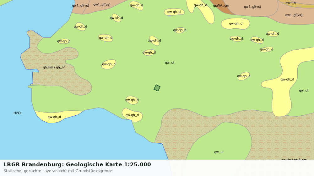 Statische Kartenansicht: LBGR Brandenburg: Geologische Karte 1:25.000