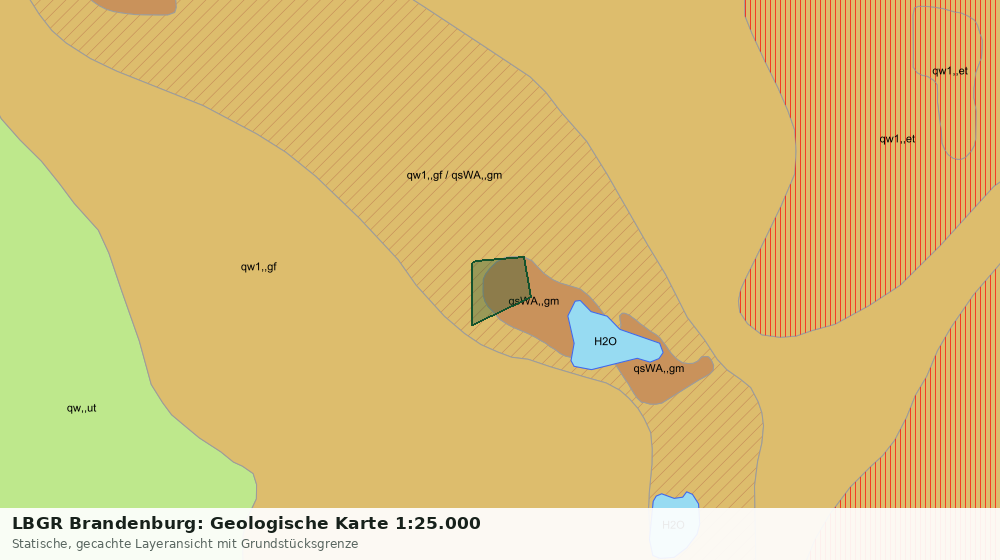 Statische Kartenansicht: LBGR Brandenburg: Geologische Karte 1:25.000