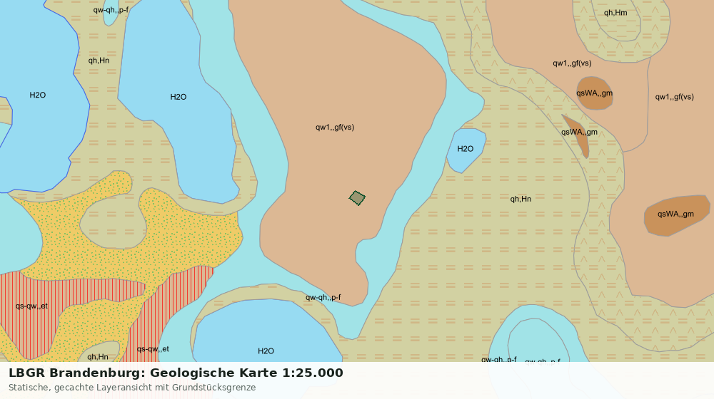 Statische Kartenansicht: LBGR Brandenburg: Geologische Karte 1:25.000