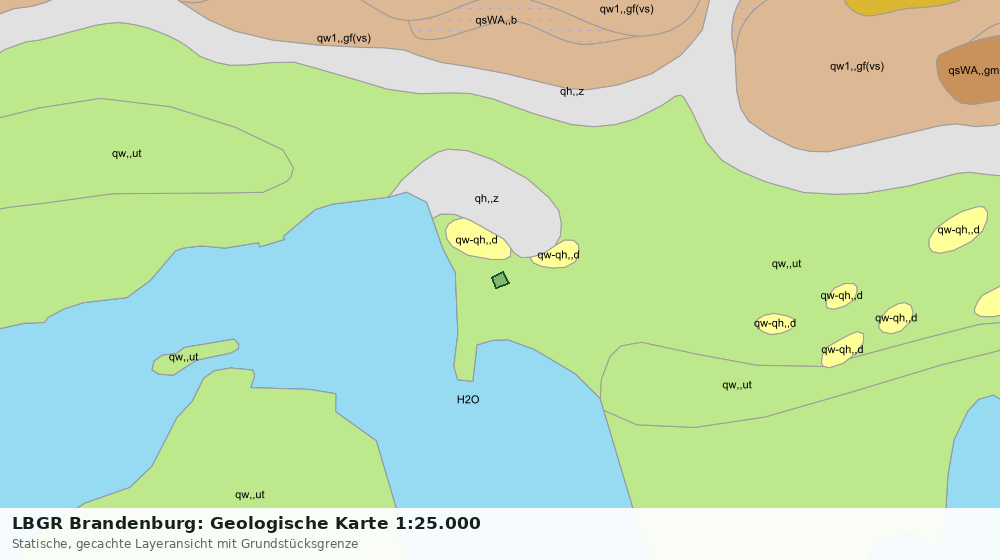 Statische Kartenansicht: LBGR Brandenburg: Geologische Karte 1:25.000