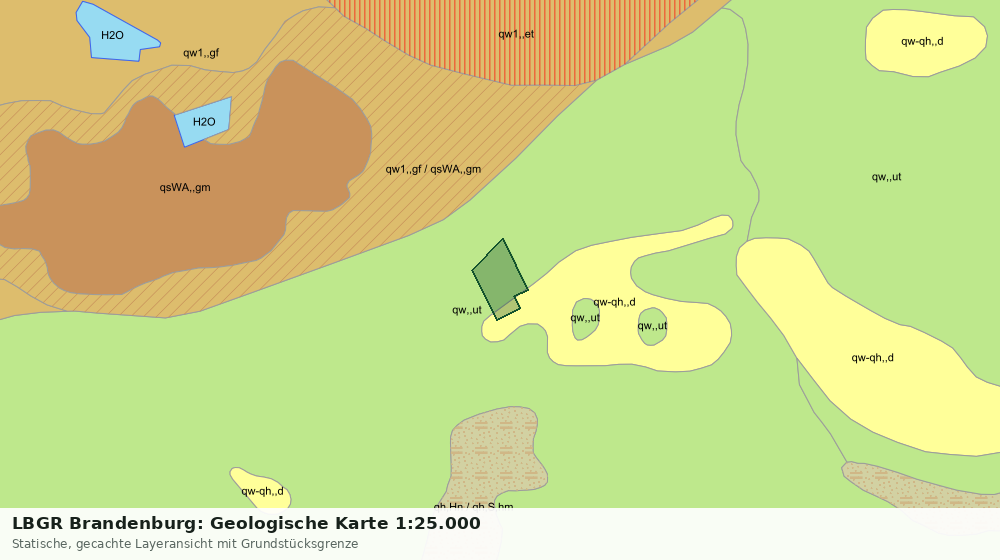 Statische Kartenansicht: LBGR Brandenburg: Geologische Karte 1:25.000