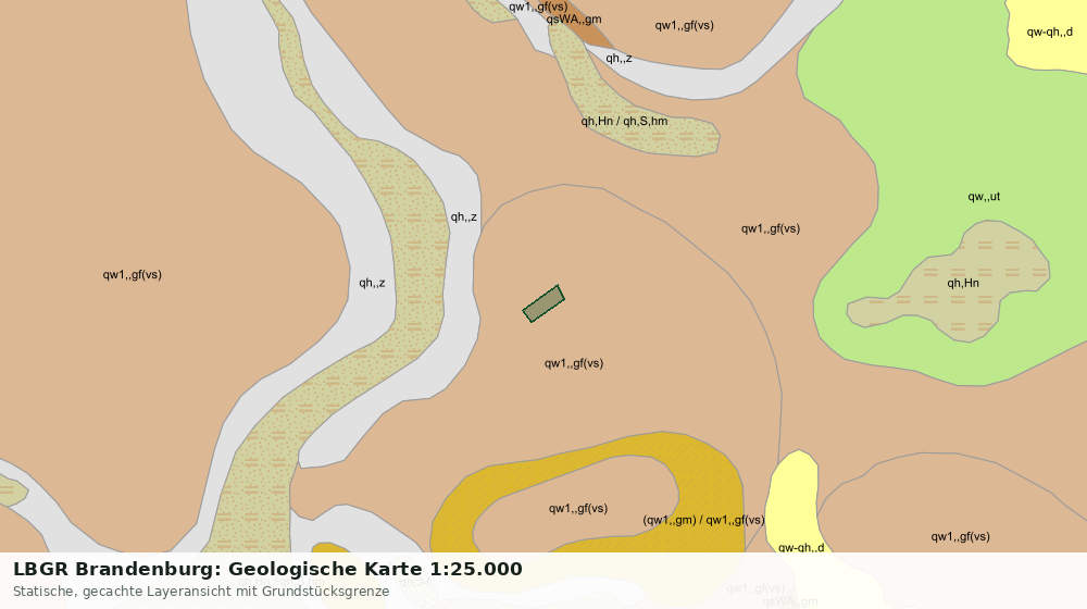 Statische Kartenansicht: LBGR Brandenburg: Geologische Karte 1:25.000