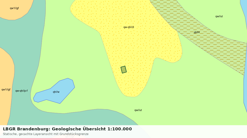 Statische Kartenansicht: LBGR Brandenburg: Geologische Übersicht 1:100.000
