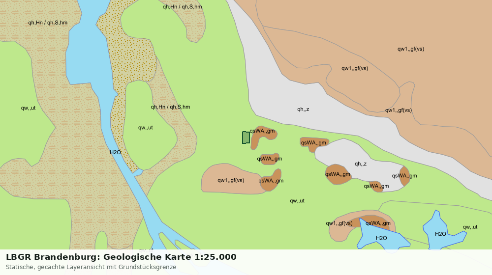 Statische Kartenansicht: LBGR Brandenburg: Geologische Karte 1:25.000