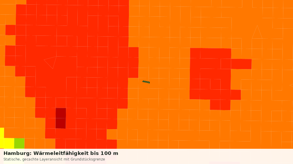Statische Kartenansicht: Hamburg: Wärmeleitfähigkeit bis 100 m