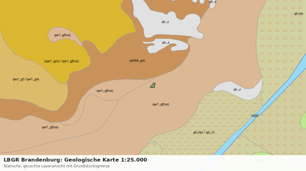 Statische Kartenansicht: LBGR Brandenburg: Geologische Karte 1:25.000