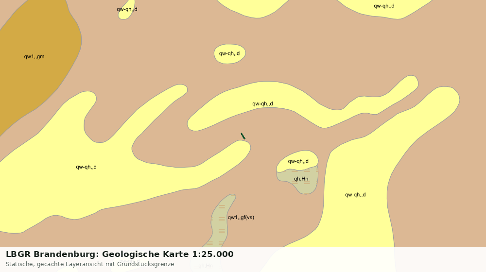 Statische Kartenansicht: LBGR Brandenburg: Geologische Karte 1:25.000