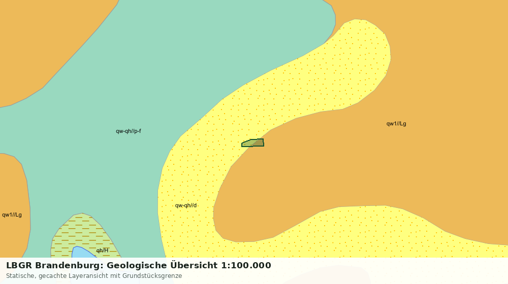 Statische Kartenansicht: LBGR Brandenburg: Geologische Übersicht 1:100.000