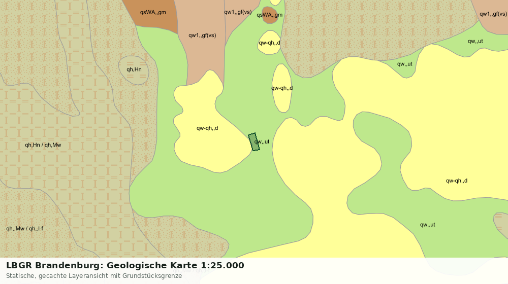 Statische Kartenansicht: LBGR Brandenburg: Geologische Karte 1:25.000
