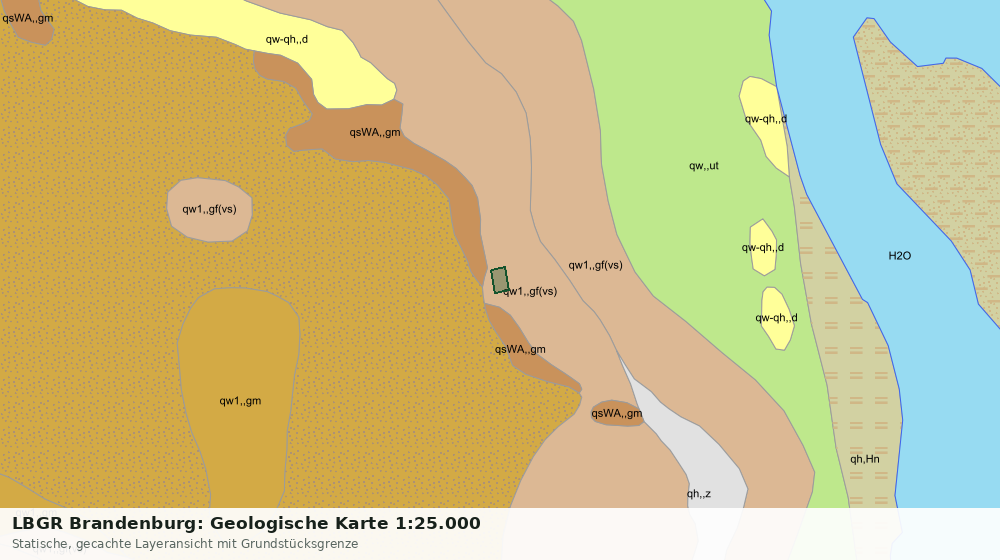 Statische Kartenansicht: LBGR Brandenburg: Geologische Karte 1:25.000
