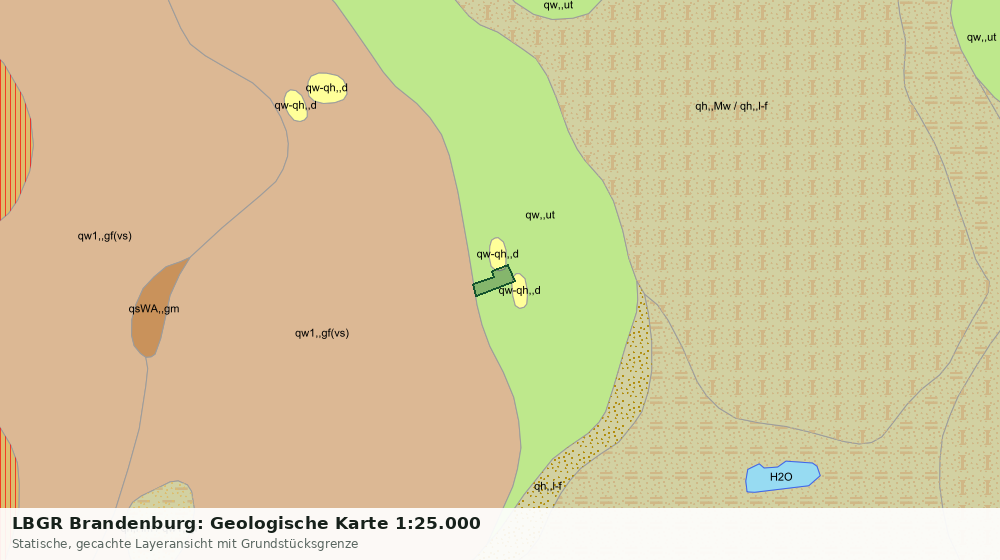 Statische Kartenansicht: LBGR Brandenburg: Geologische Karte 1:25.000