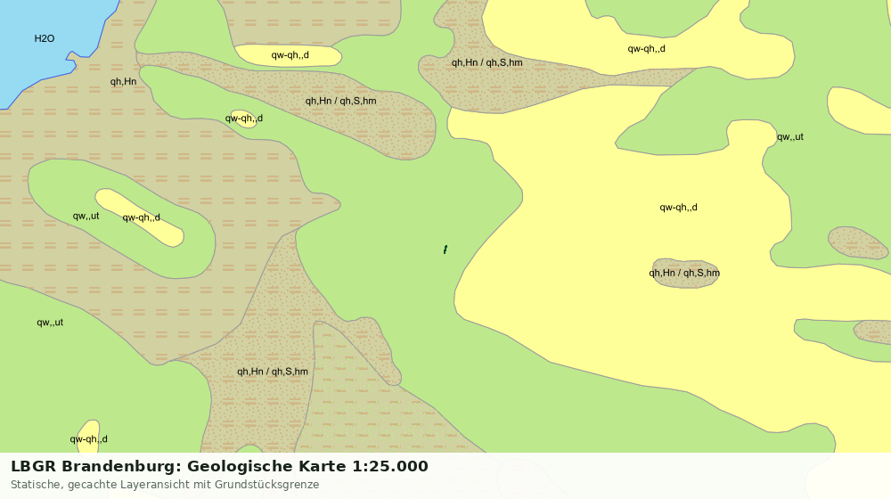 Statische Kartenansicht: LBGR Brandenburg: Geologische Karte 1:25.000