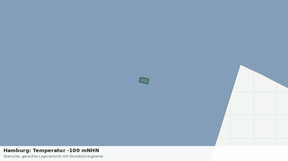 Statische Kartenansicht: Hamburg: Temperatur -100 mNHN