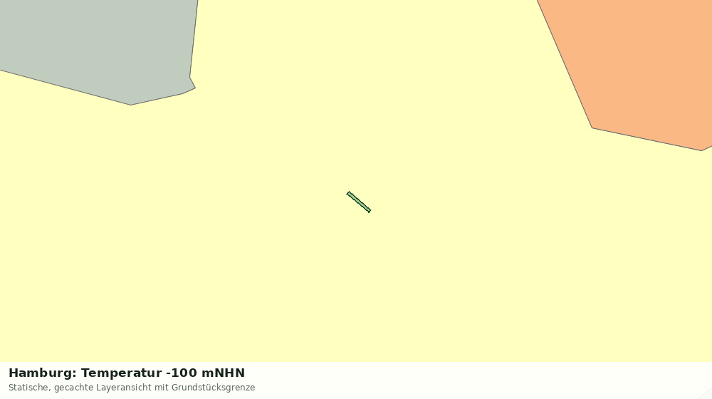 Statische Kartenansicht: Hamburg: Temperatur -100 mNHN