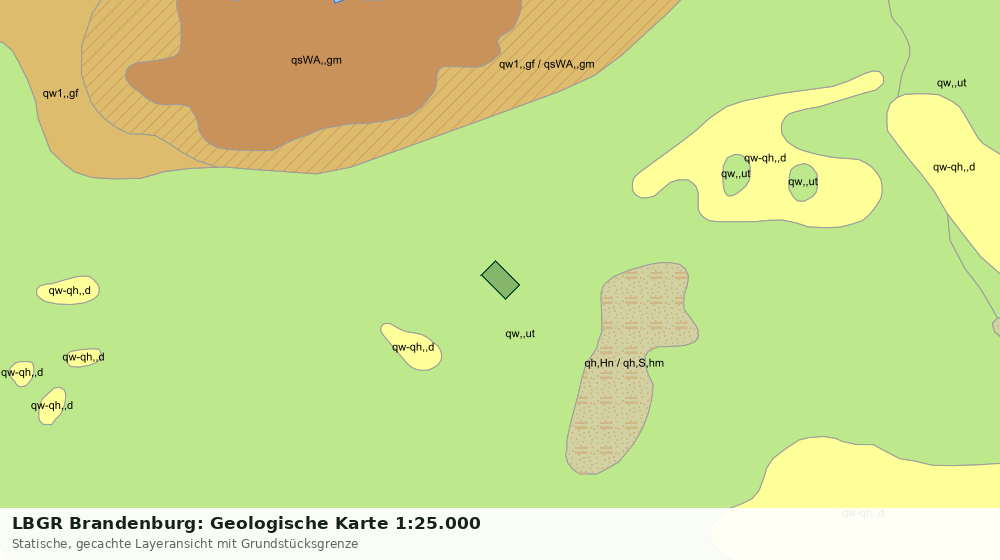 Statische Kartenansicht: LBGR Brandenburg: Geologische Karte 1:25.000