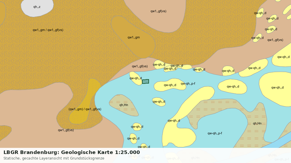Statische Kartenansicht: LBGR Brandenburg: Geologische Karte 1:25.000