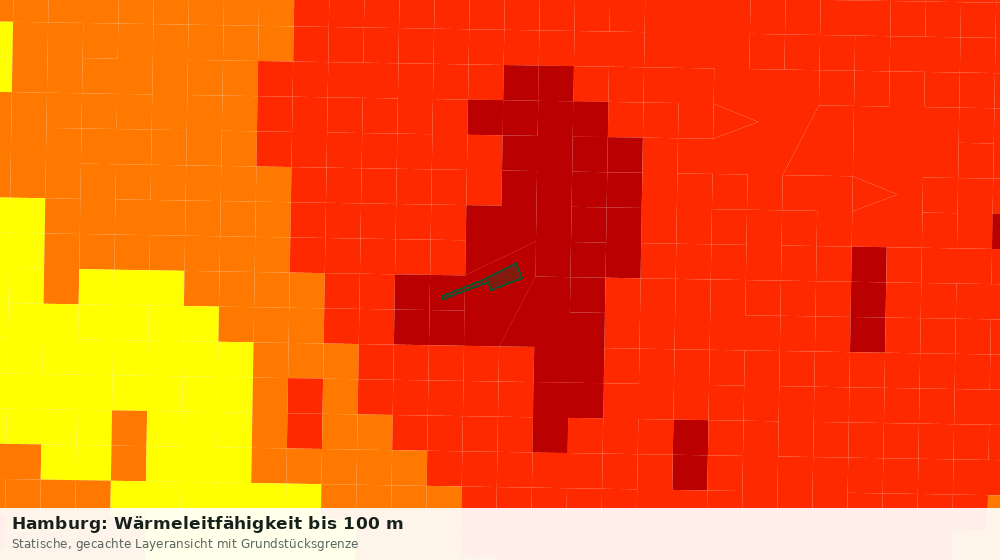 Statische Kartenansicht: Hamburg: Wärmeleitfähigkeit bis 100 m