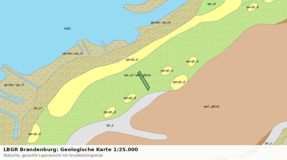 Statische Kartenansicht: LBGR Brandenburg: Geologische Karte 1:25.000