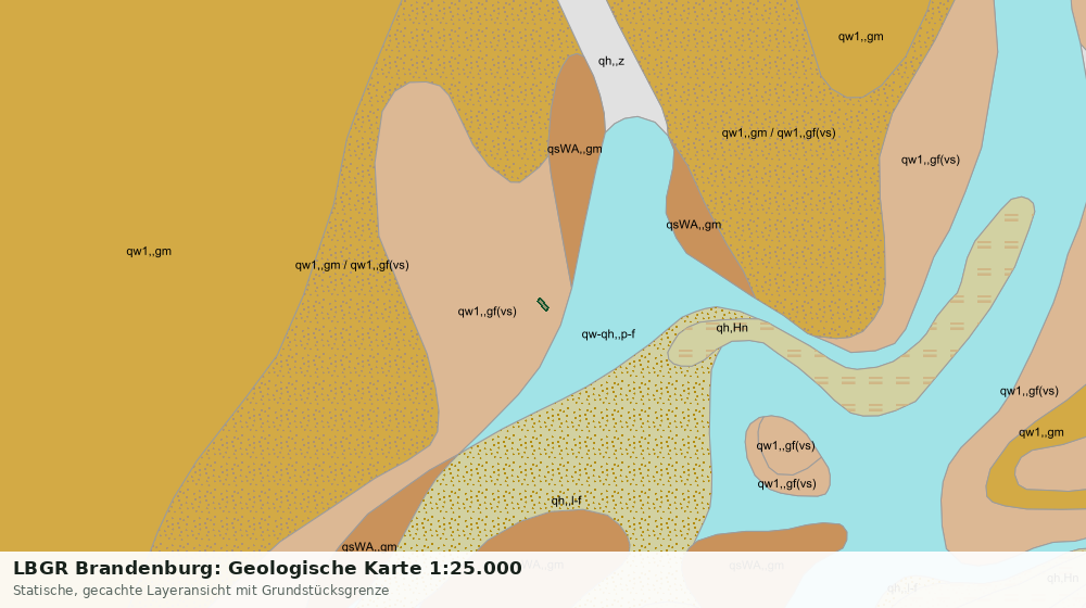 Statische Kartenansicht: LBGR Brandenburg: Geologische Karte 1:25.000