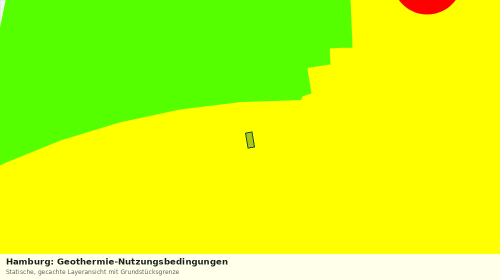 Statische Kartenansicht: Hamburg: Geothermie-Nutzungsbedingungen