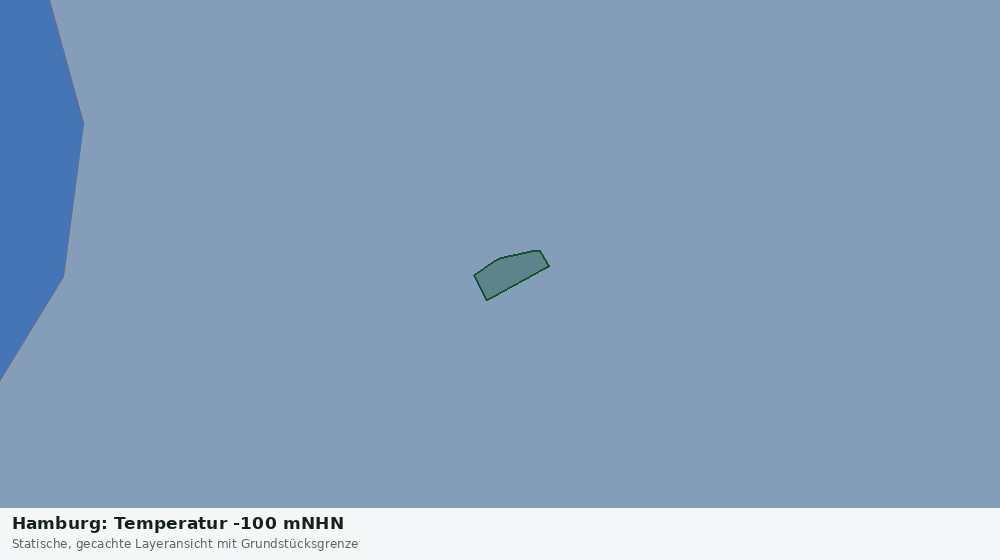 Statische Kartenansicht: Hamburg: Temperatur -100 mNHN