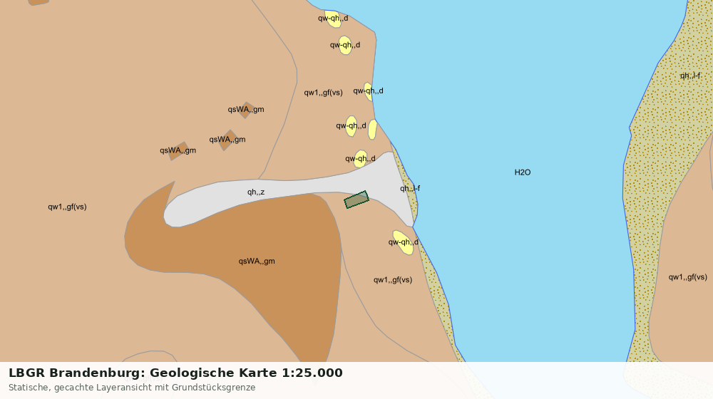 Statische Kartenansicht: LBGR Brandenburg: Geologische Karte 1:25.000