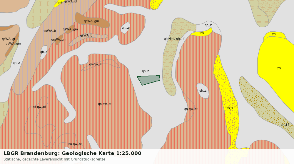 Statische Kartenansicht: LBGR Brandenburg: Geologische Karte 1:25.000