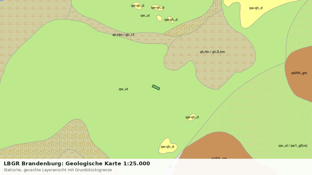 Statische Kartenansicht: LBGR Brandenburg: Geologische Karte 1:25.000