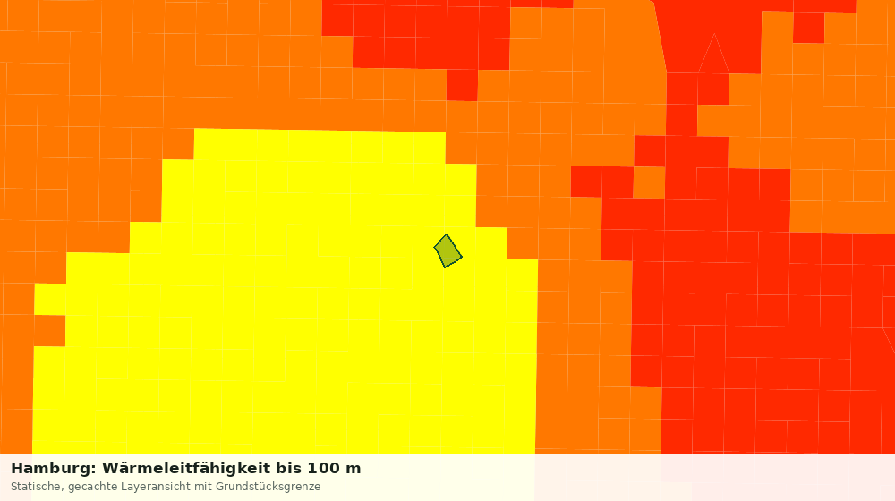 Statische Kartenansicht: Hamburg: Wärmeleitfähigkeit bis 100 m