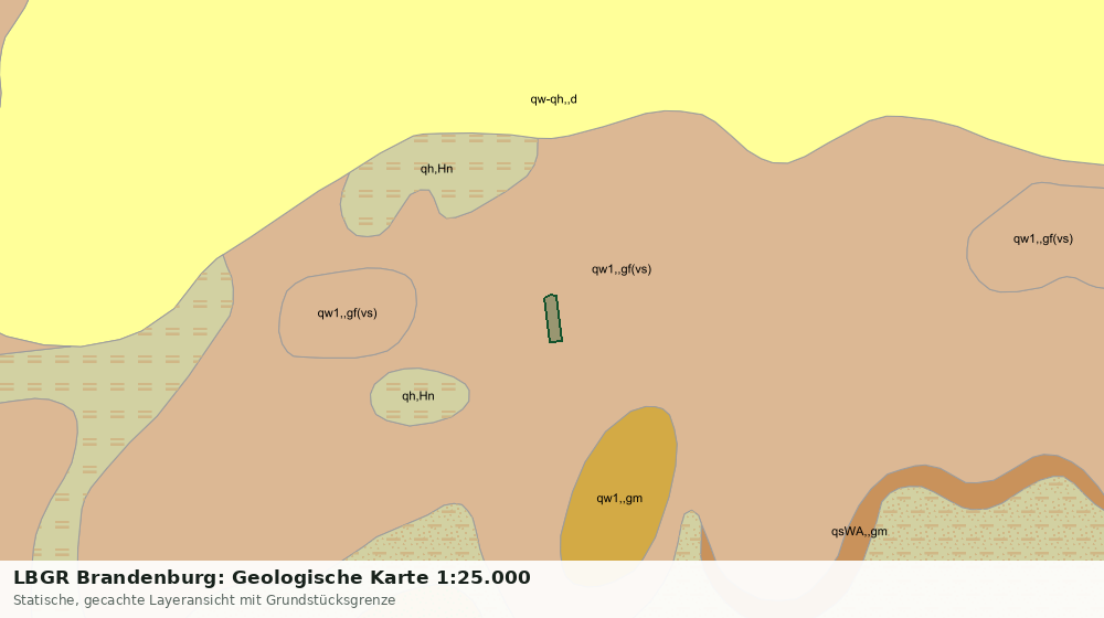 Statische Kartenansicht: LBGR Brandenburg: Geologische Karte 1:25.000