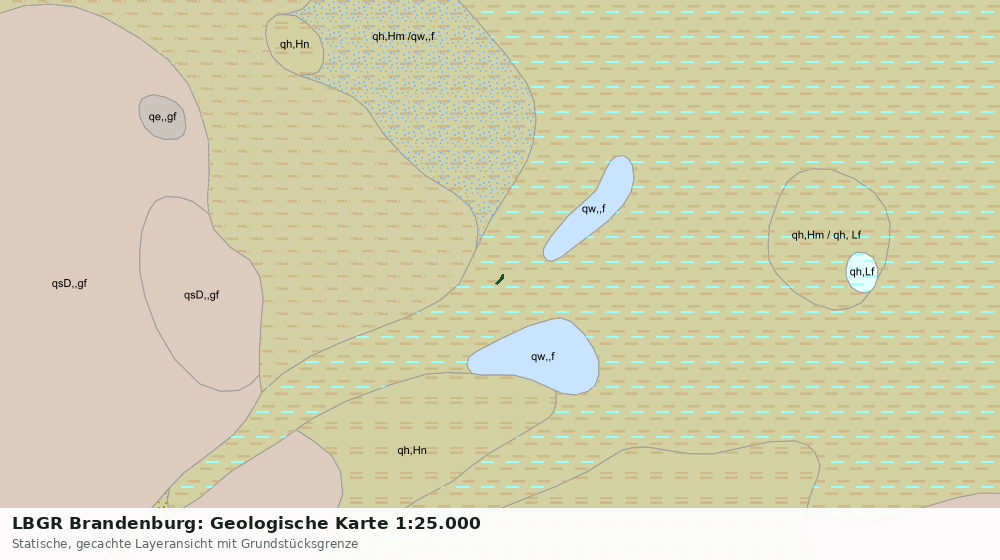 Statische Kartenansicht: LBGR Brandenburg: Geologische Karte 1:25.000
