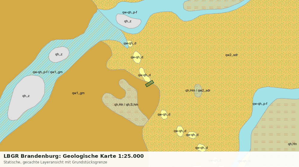 Statische Kartenansicht: LBGR Brandenburg: Geologische Karte 1:25.000