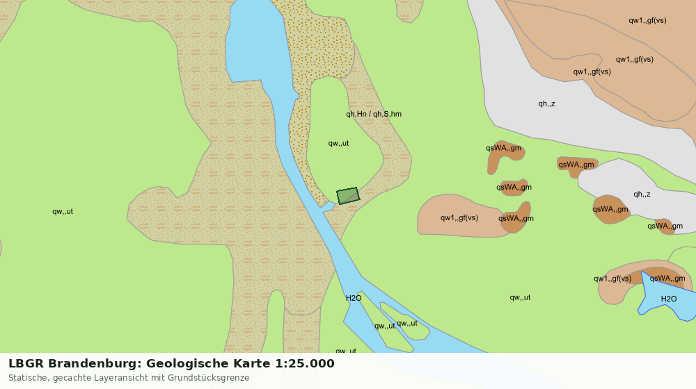 Statische Kartenansicht: LBGR Brandenburg: Geologische Karte 1:25.000