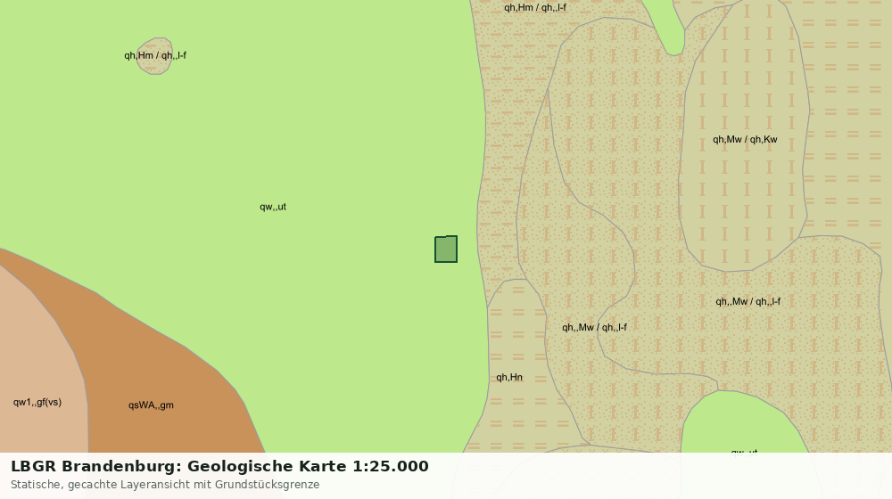 Statische Kartenansicht: LBGR Brandenburg: Geologische Karte 1:25.000