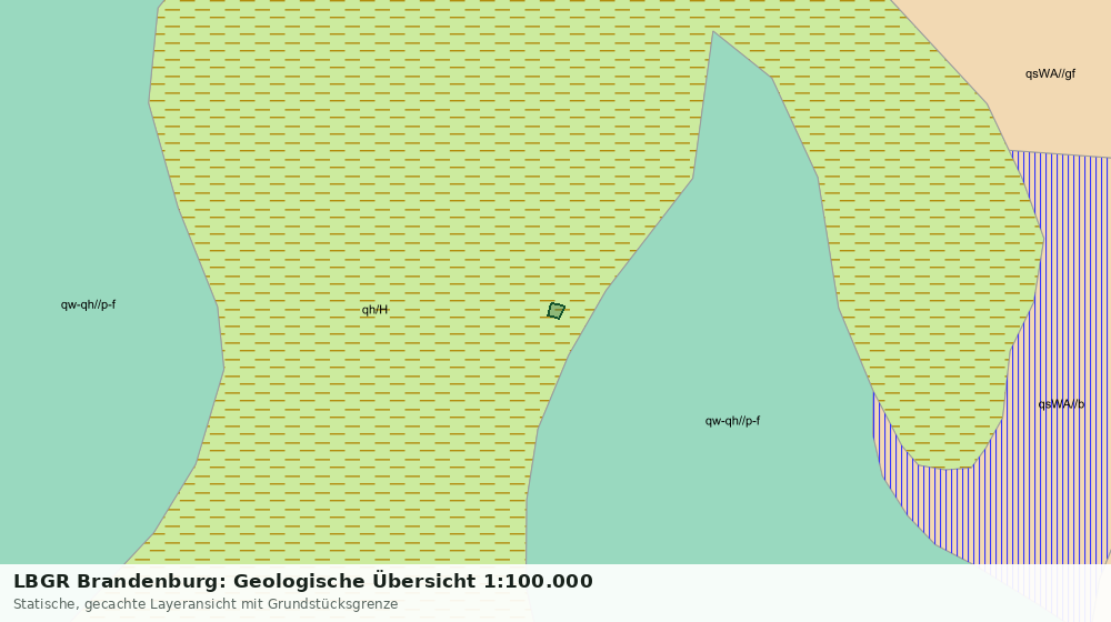 Statische Kartenansicht: LBGR Brandenburg: Geologische Übersicht 1:100.000