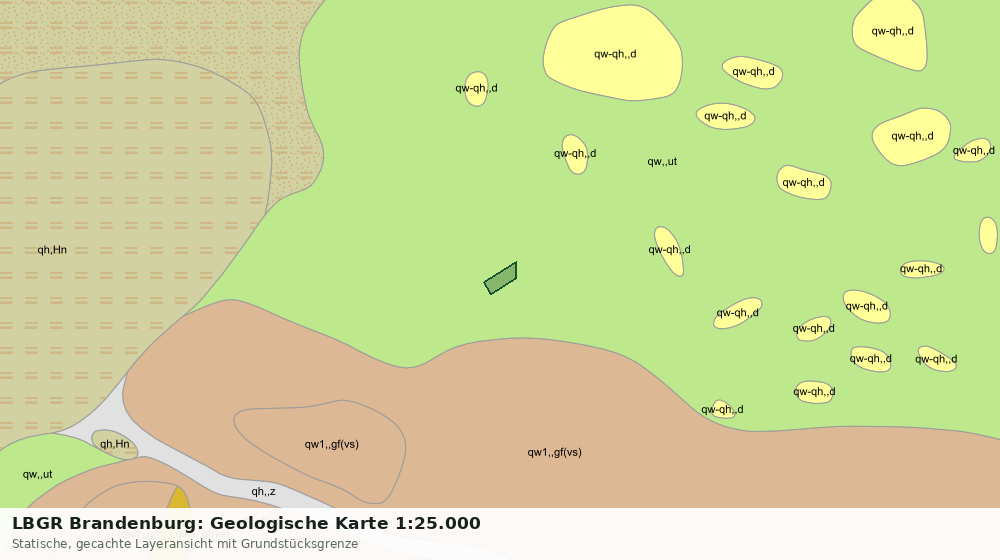 Statische Kartenansicht: LBGR Brandenburg: Geologische Karte 1:25.000