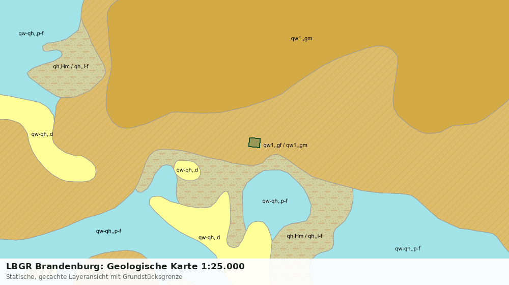 Statische Kartenansicht: LBGR Brandenburg: Geologische Karte 1:25.000