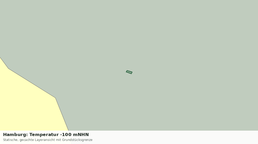 Statische Kartenansicht: Hamburg: Temperatur -100 mNHN