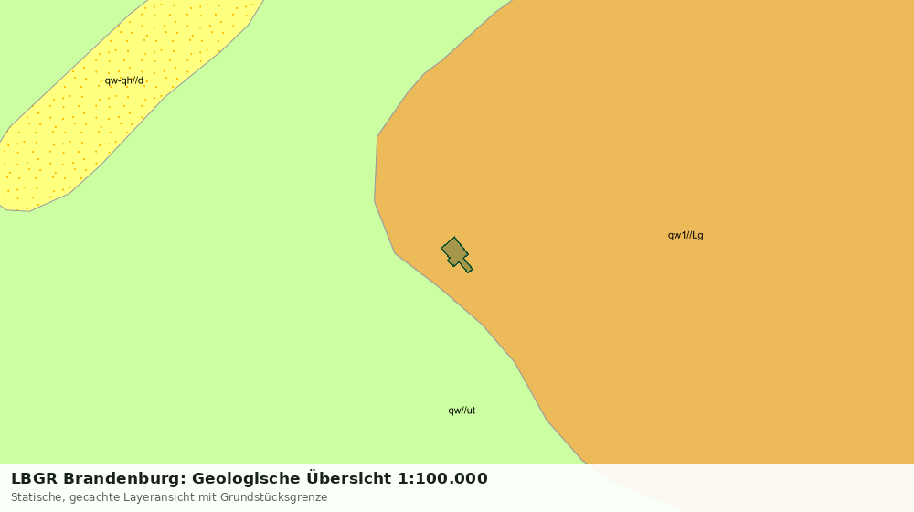 Statische Kartenansicht: LBGR Brandenburg: Geologische Übersicht 1:100.000