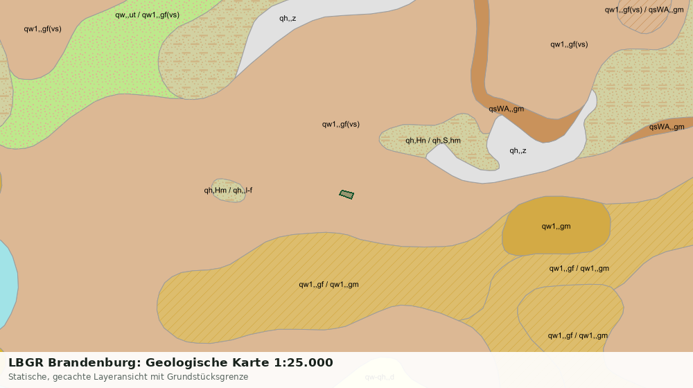 Statische Kartenansicht: LBGR Brandenburg: Geologische Karte 1:25.000