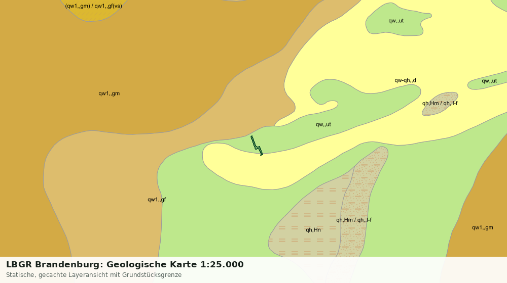 Statische Kartenansicht: LBGR Brandenburg: Geologische Karte 1:25.000