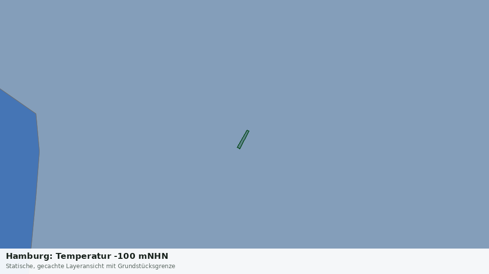Statische Kartenansicht: Hamburg: Temperatur -100 mNHN