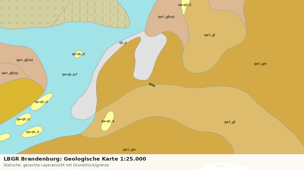 Statische Kartenansicht: LBGR Brandenburg: Geologische Karte 1:25.000